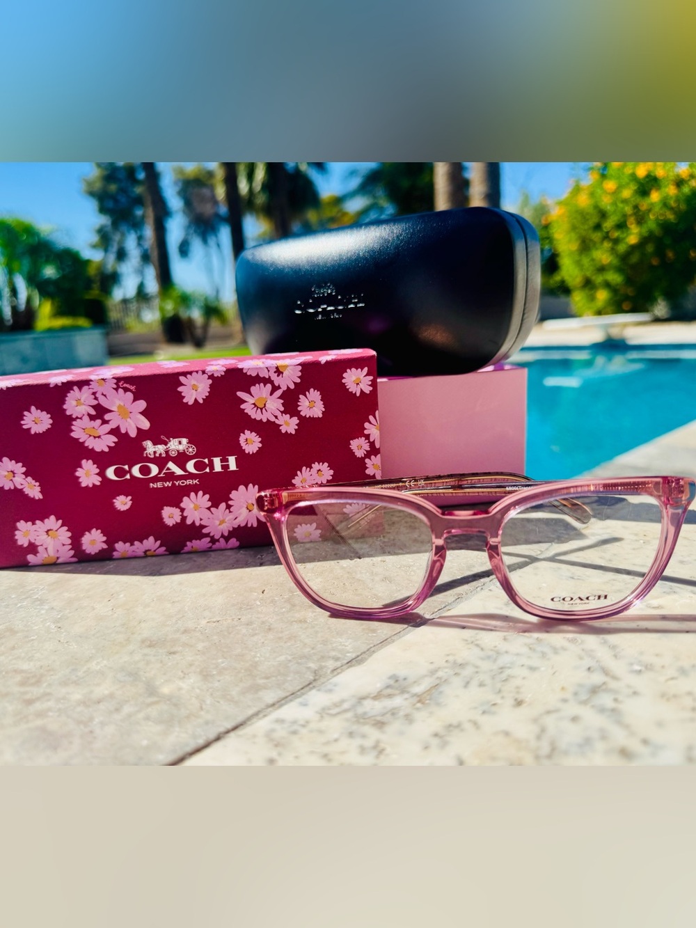 COACH Pink Frames NWT Full inclusion